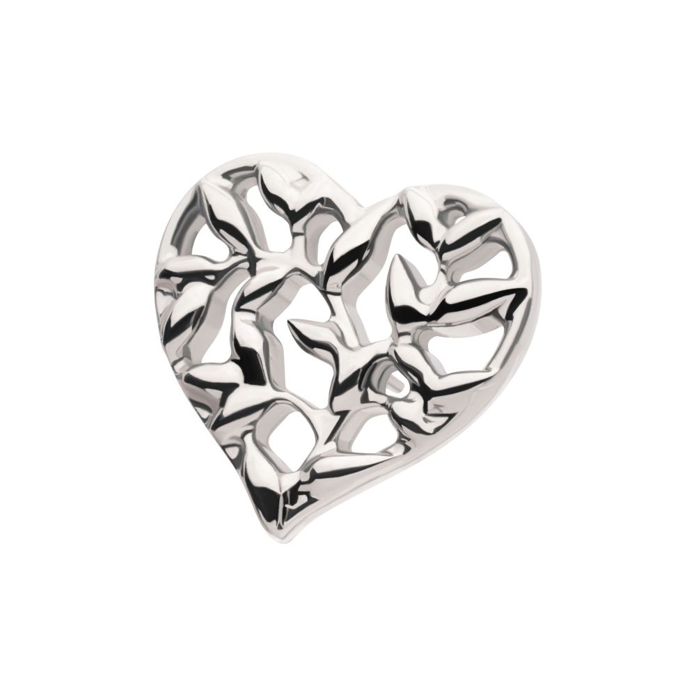 Titanium Threadless Heart of Vines Top