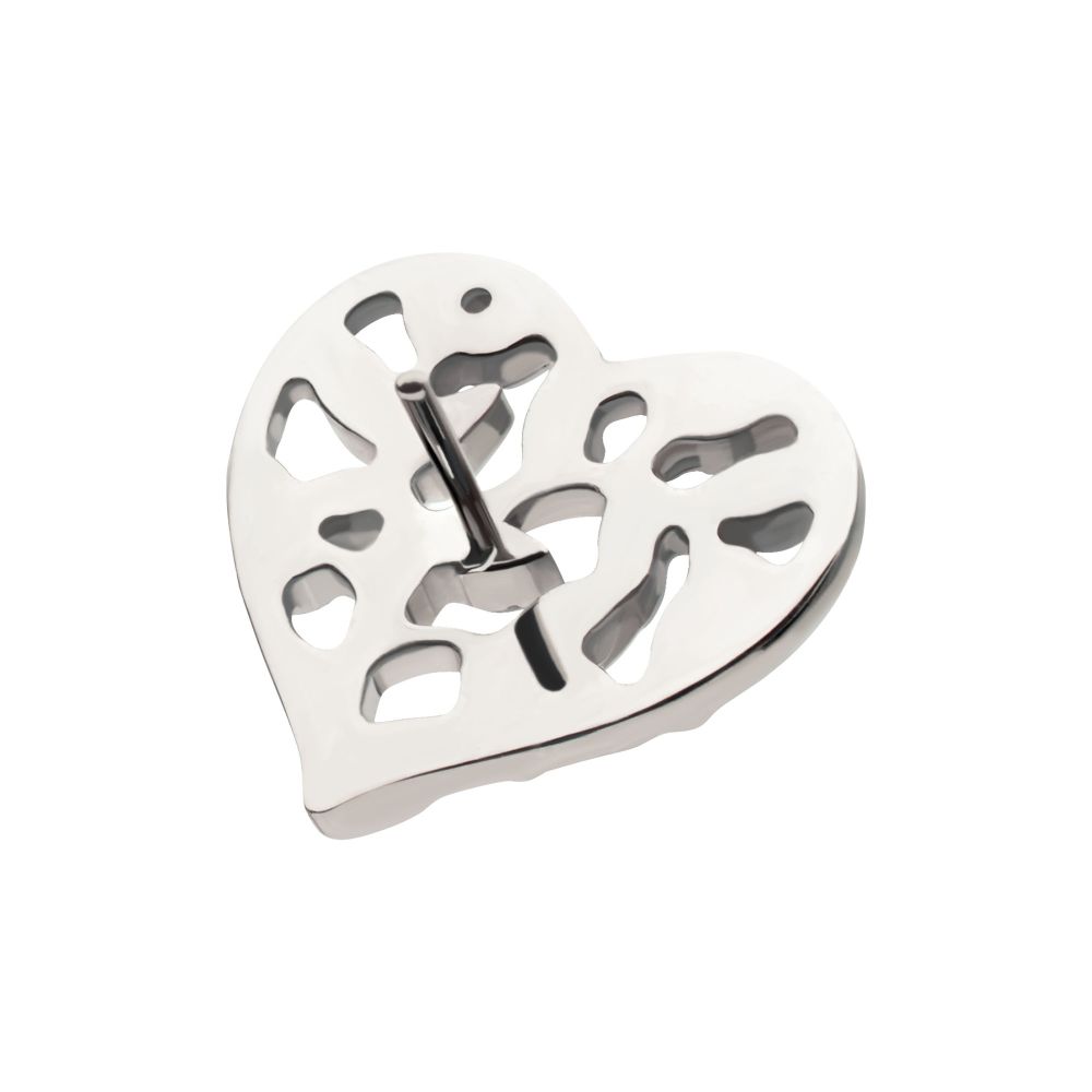 Titanium Threadless Heart of Vines Top