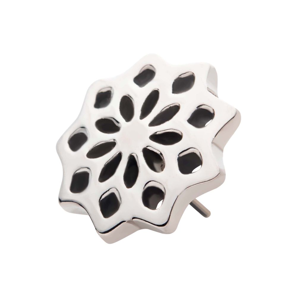 Titanium Threadless Mandala Flower Top