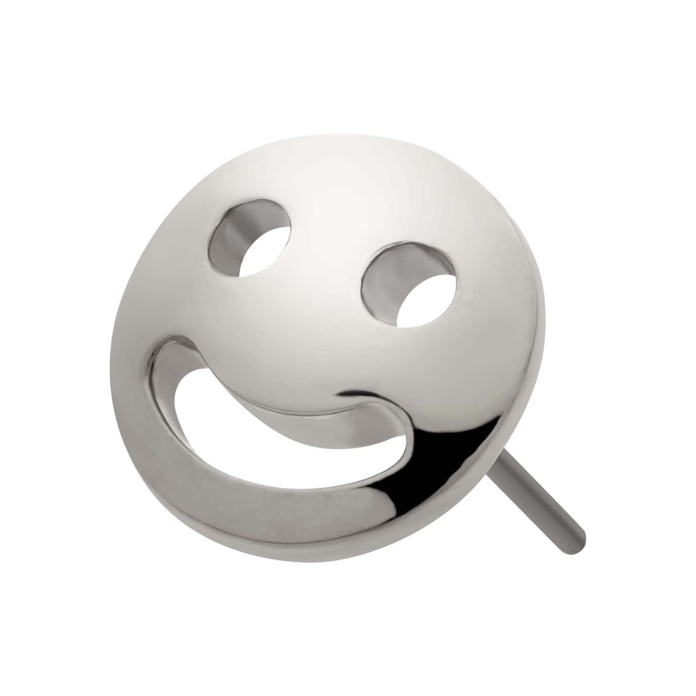 Titanium Threadless Smiley Face Emoji Top