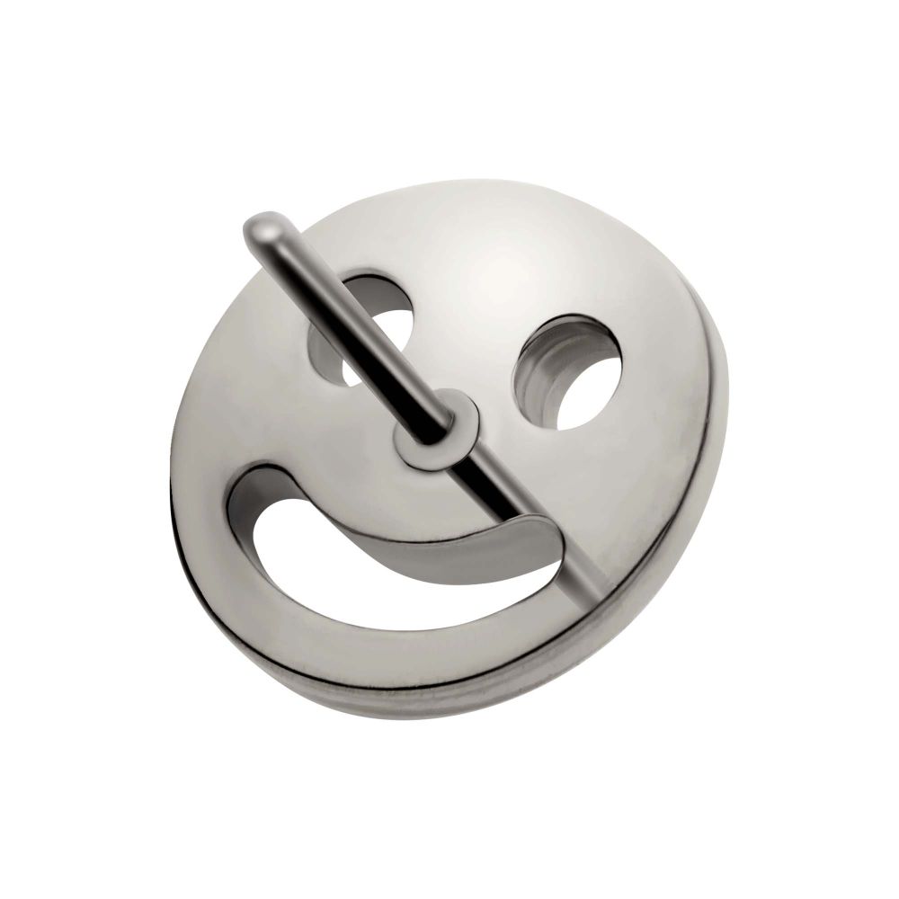 Titanium Threadless Smiley Face Emoji Top