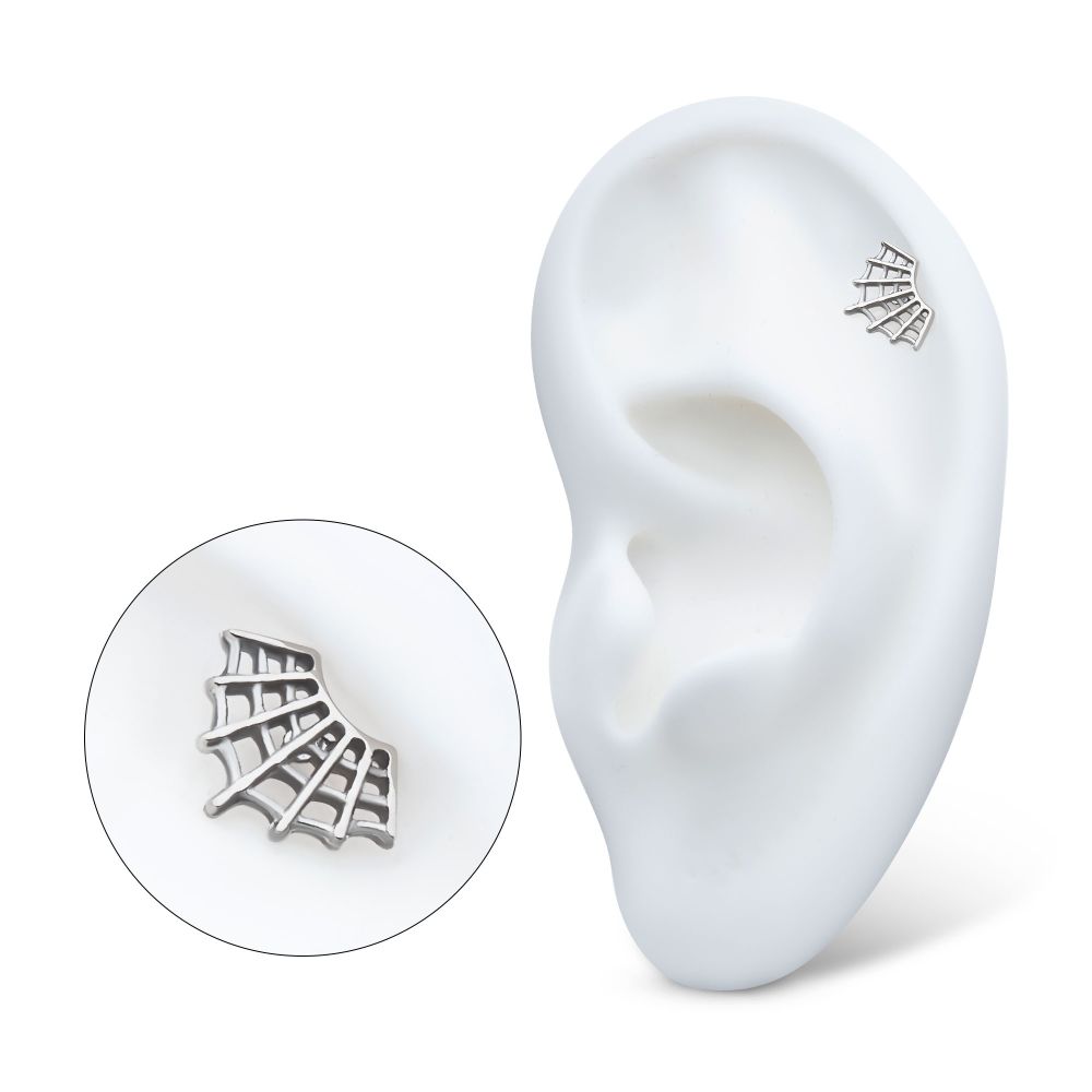 Titanium Threadless Fan Shape Spiderweb Top