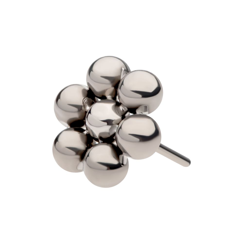 Titanium Threadless 7 Beads Hexagon Shape Top