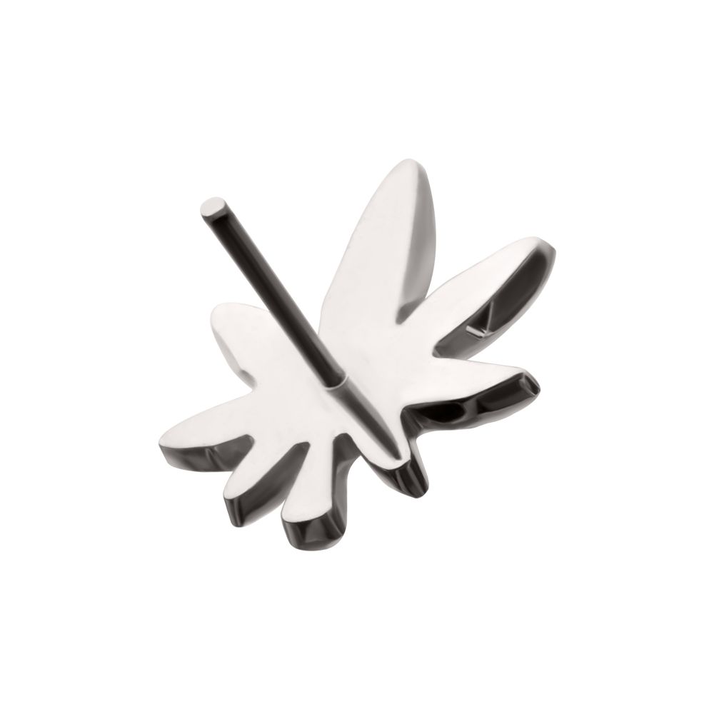 Titanium Threadless Pot Leaf Top