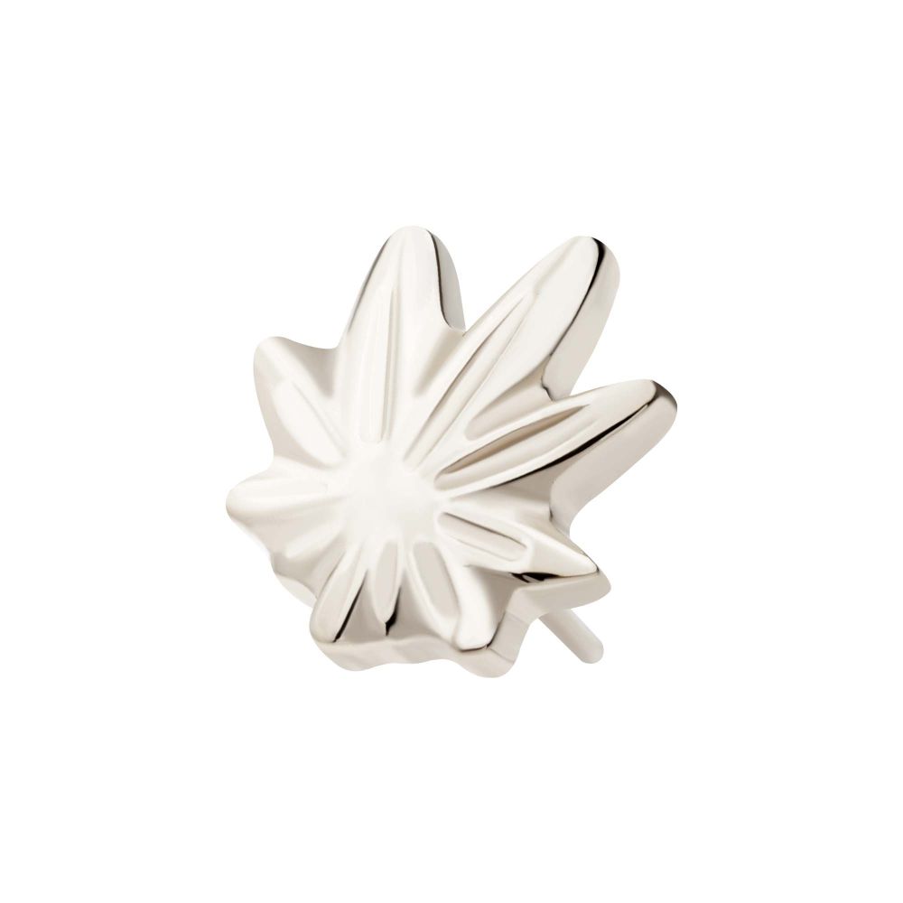 Titanium Threadless Pot Leaf Top