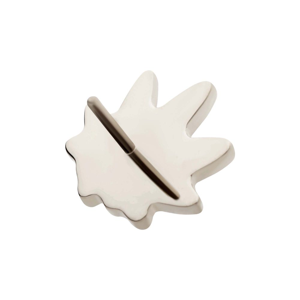 Titanium Threadless Pot Leaf Top