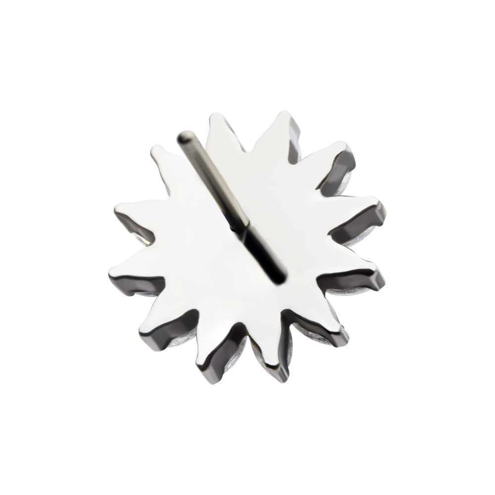 Titanium Threadless Prong Set Marquise Gem Sunflower Top