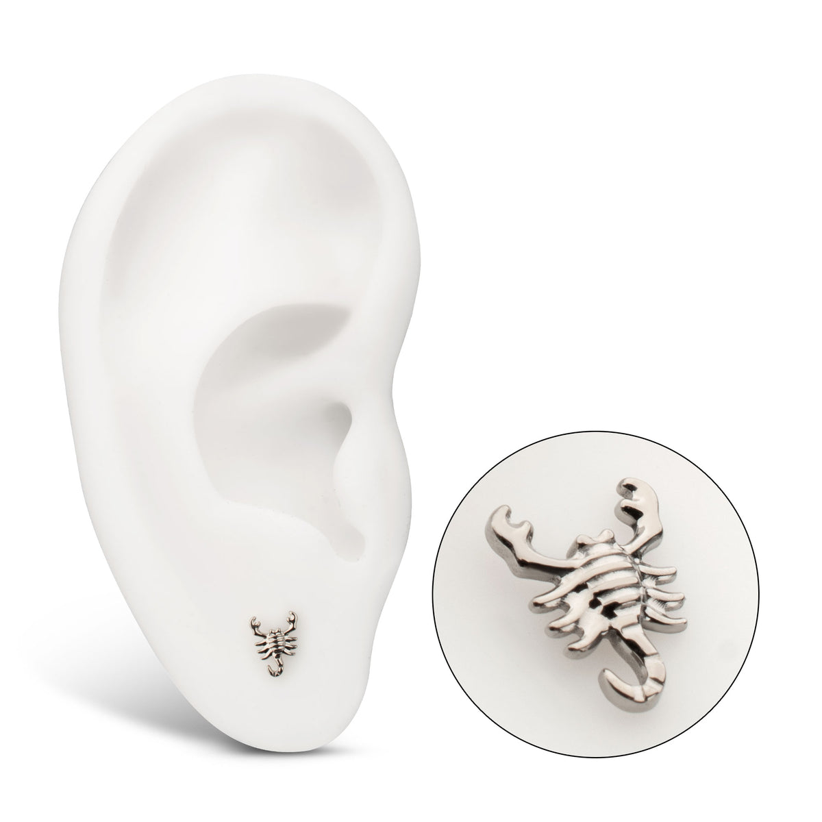Titanium Threadless Low Profile 3D Scorpion Top