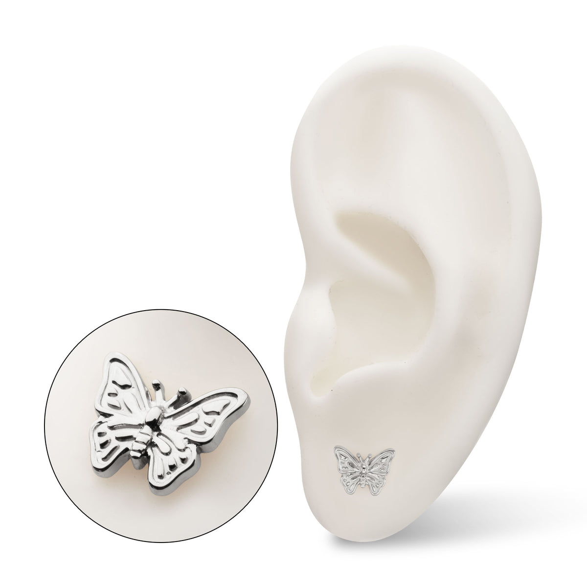Titanium Threadless Butterfly Top