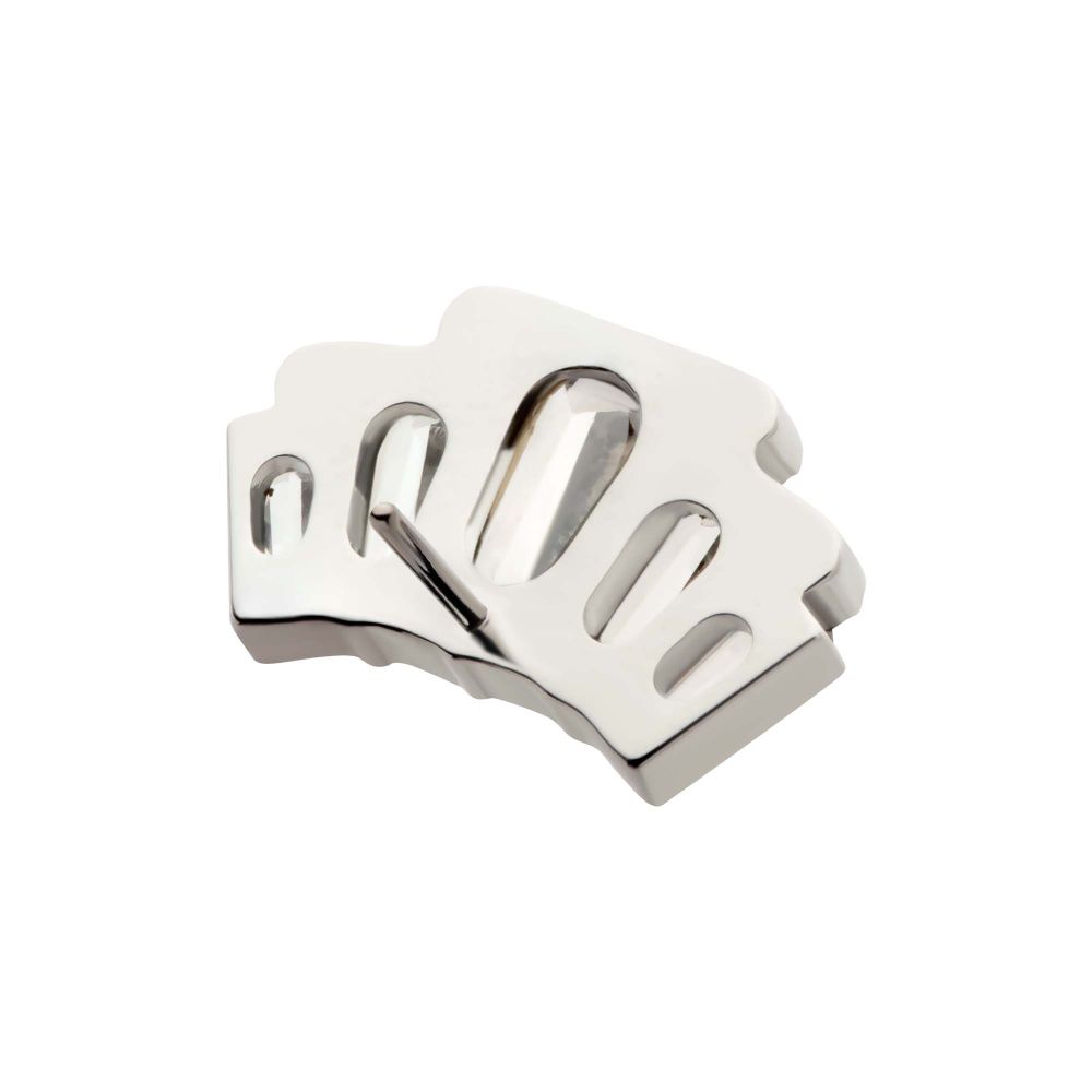 Titanium Threadless Baguette & Round CZ Fan Shape Cluster Top