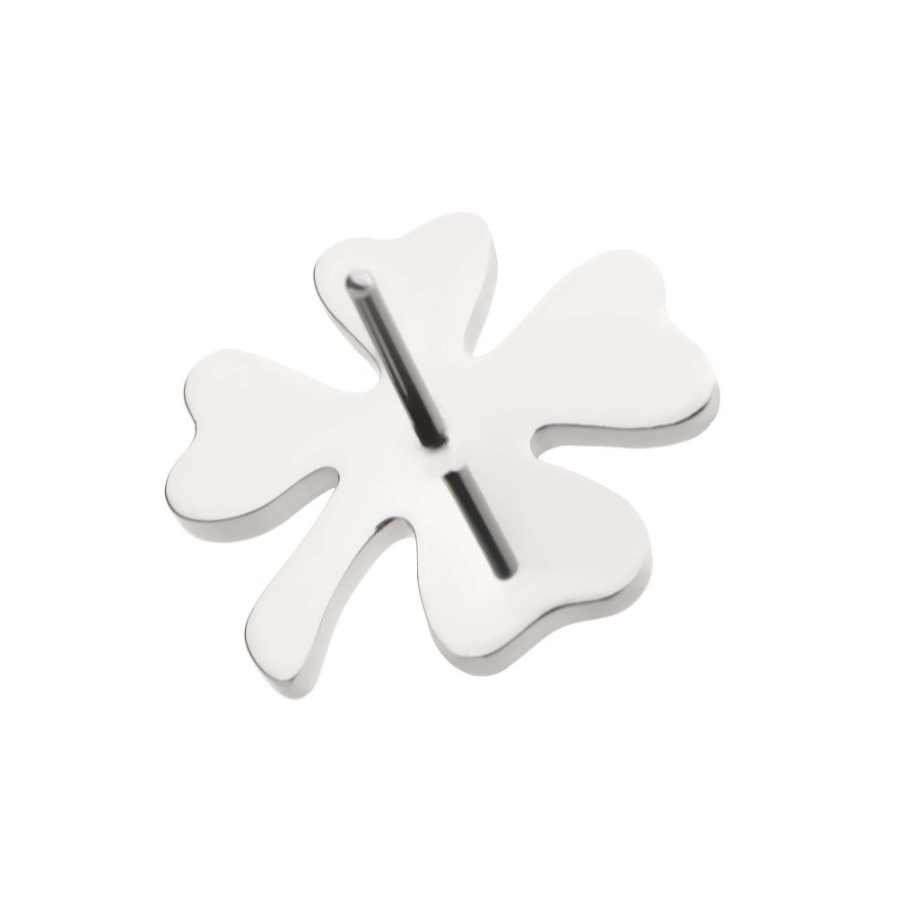 Titanium Threadless 4-Leaf Clover Top