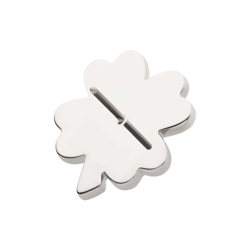 Titanium Threadless Enamel 4-Leaf Clover Top
