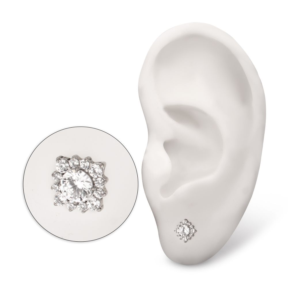 Titanium Threadless Radiant Cluster Top