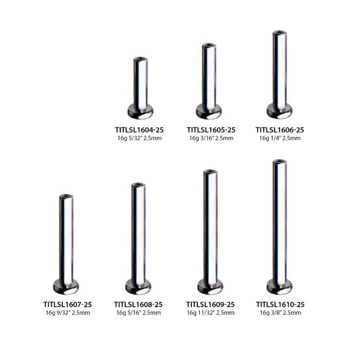 Titanium Threadless Labret 2.5mm Base