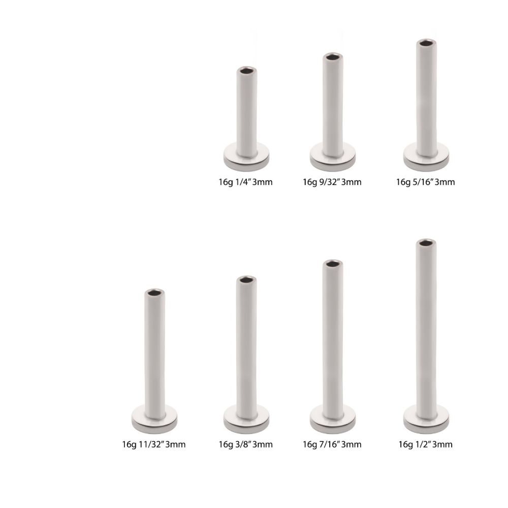 Titanium Threadless Labret 3mm Base