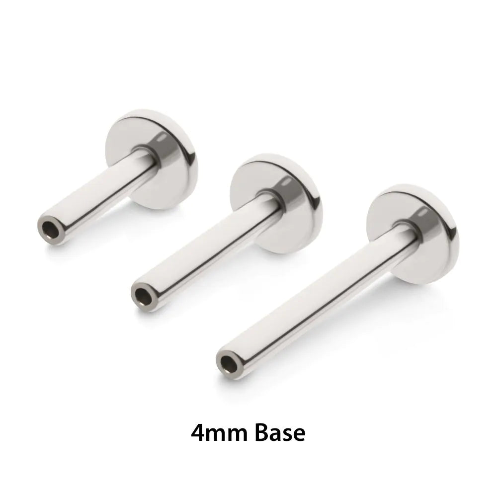 Titanium Threadless Labret 4mm Base