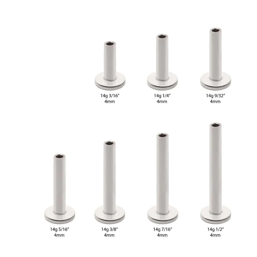 Titanium Threadless Labret 4mm Base