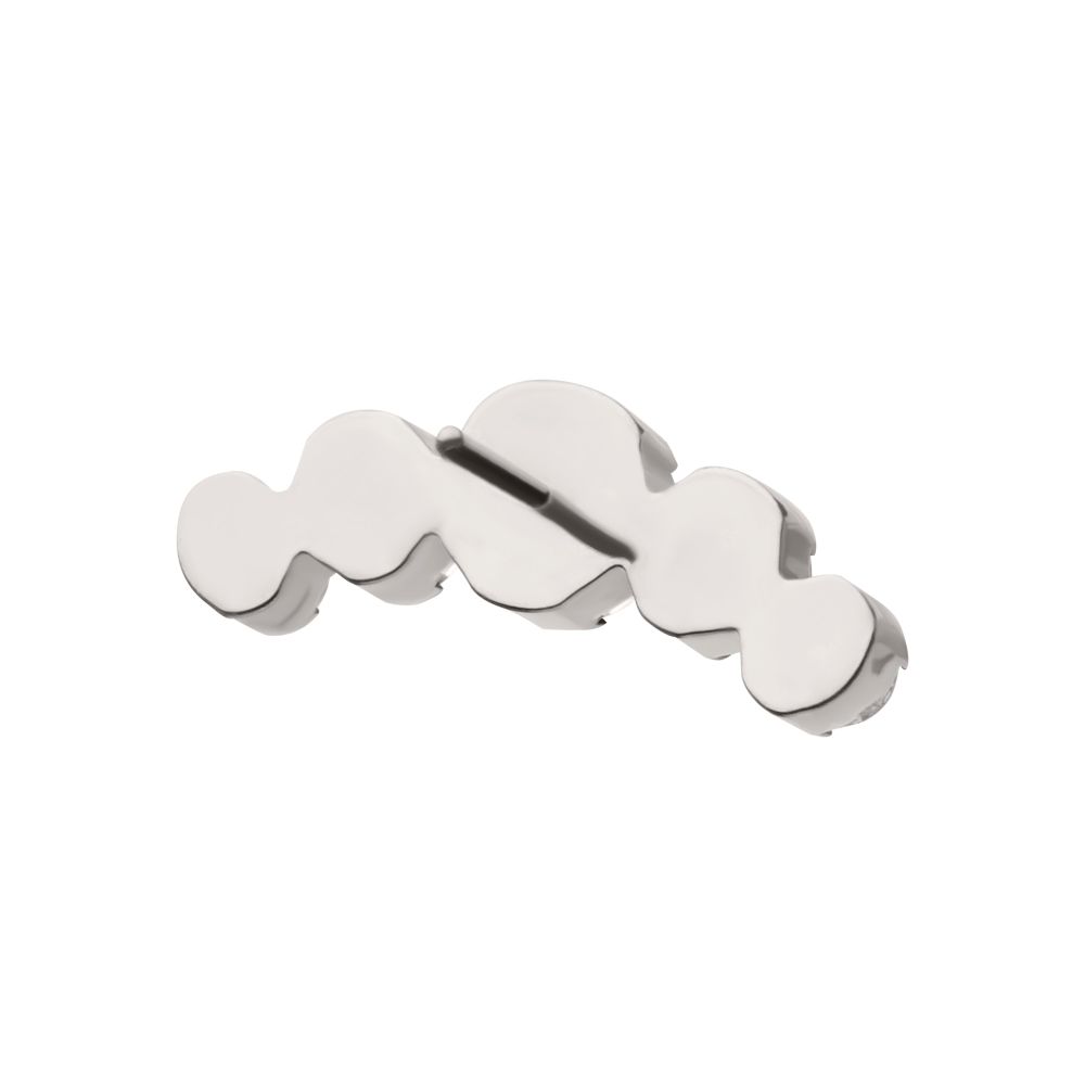 Titanium Threadless Semi-Bezel Set Round Gem/Opal 5-Cluster Top