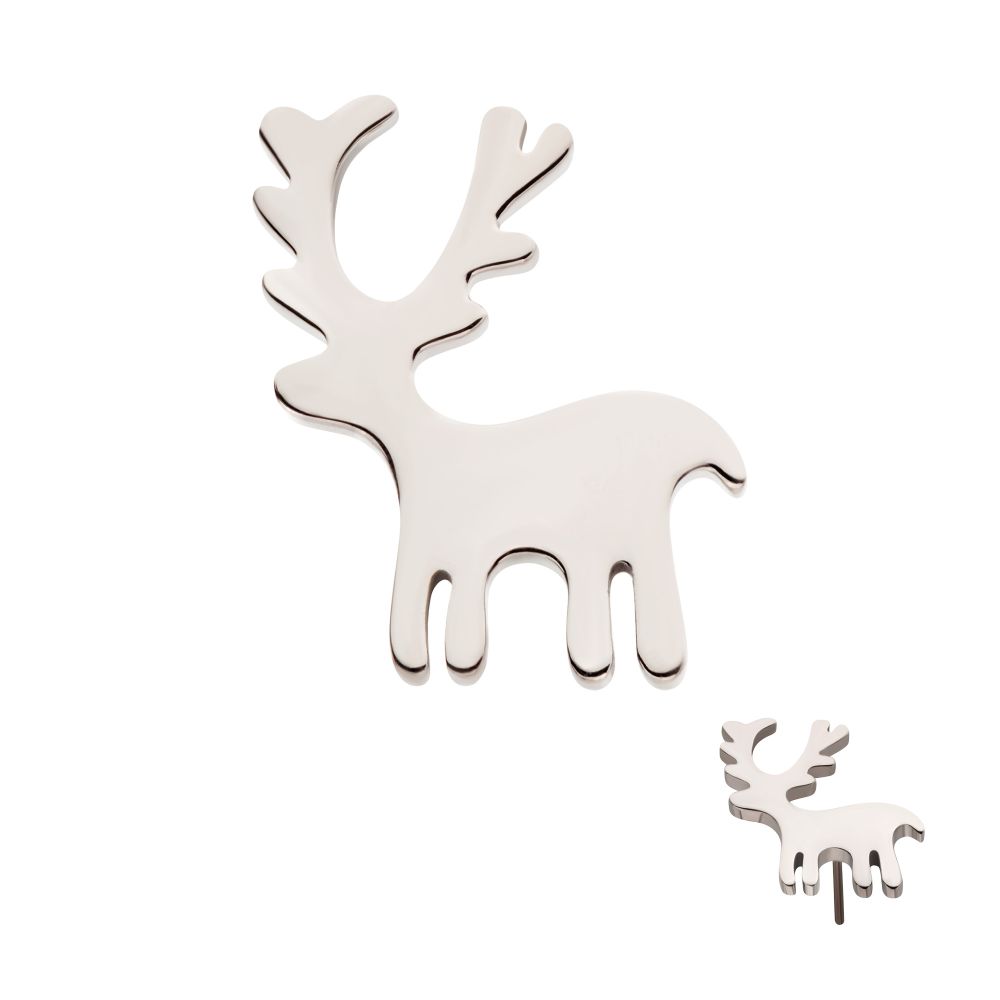 Titanium Threadless Christmas Reindeer Top