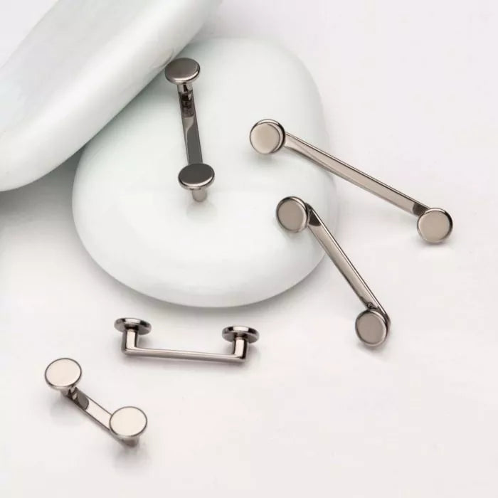 Titanium Internally Threaded with 4mm Flat Discs Surface Barbell