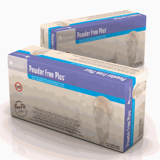 Tillotson Powder Free Plus Latex Exam Gloves