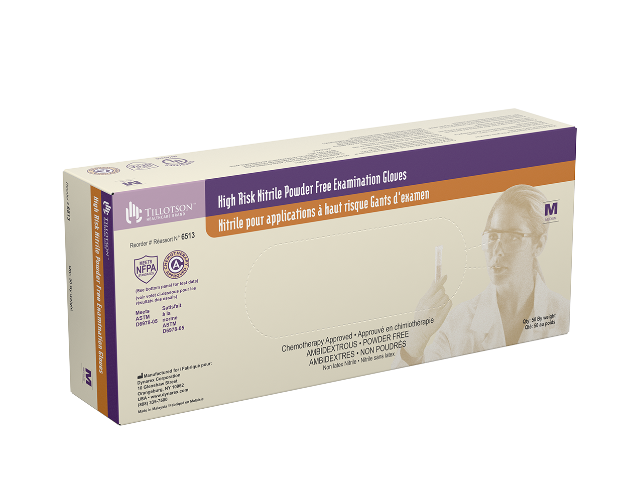 True Advantage High Risk Nitrile Exam Gloves- 50/box