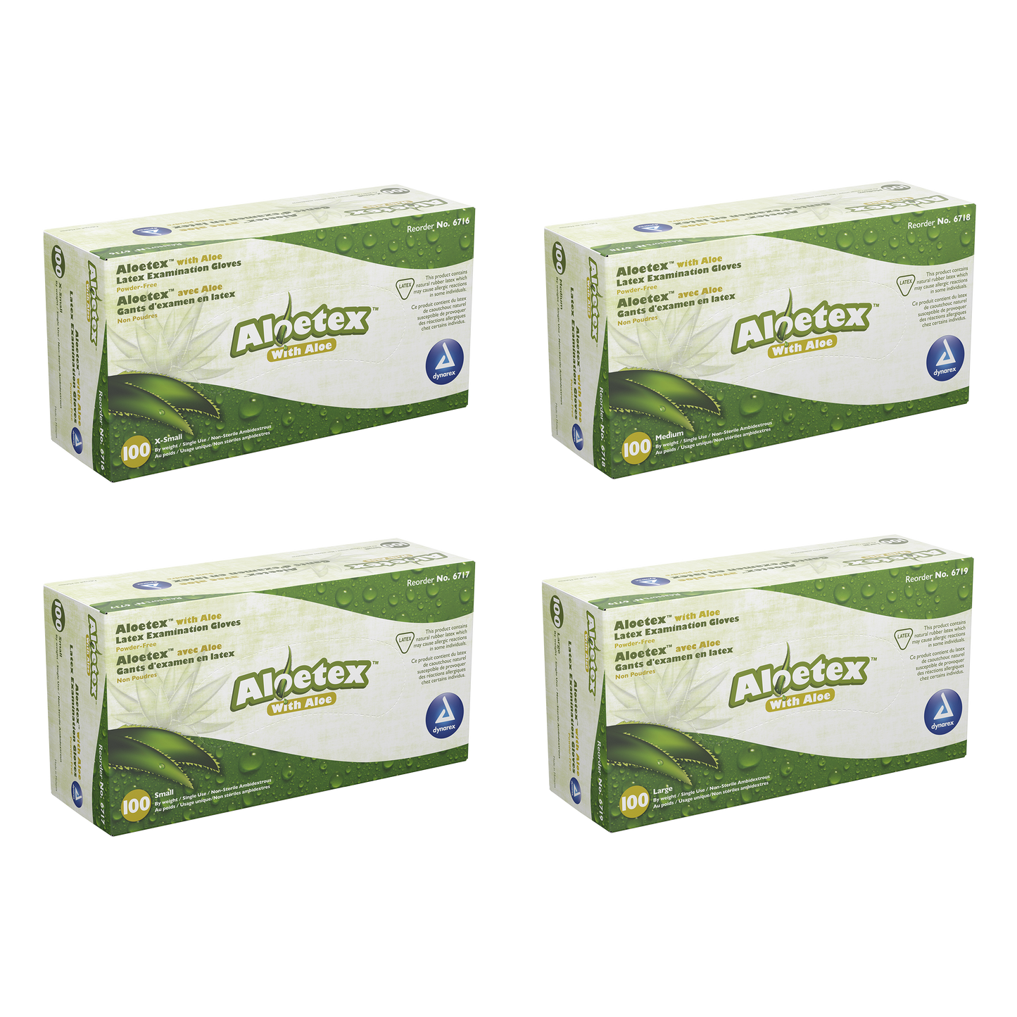 Dynarex Aloetex™ Latex Exam Gloves