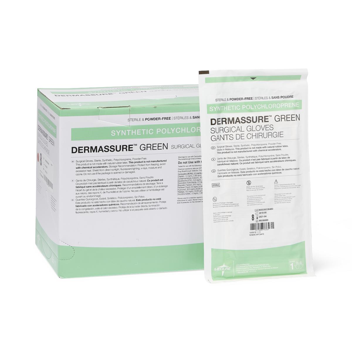 DermAssure Green Surgical Gloves