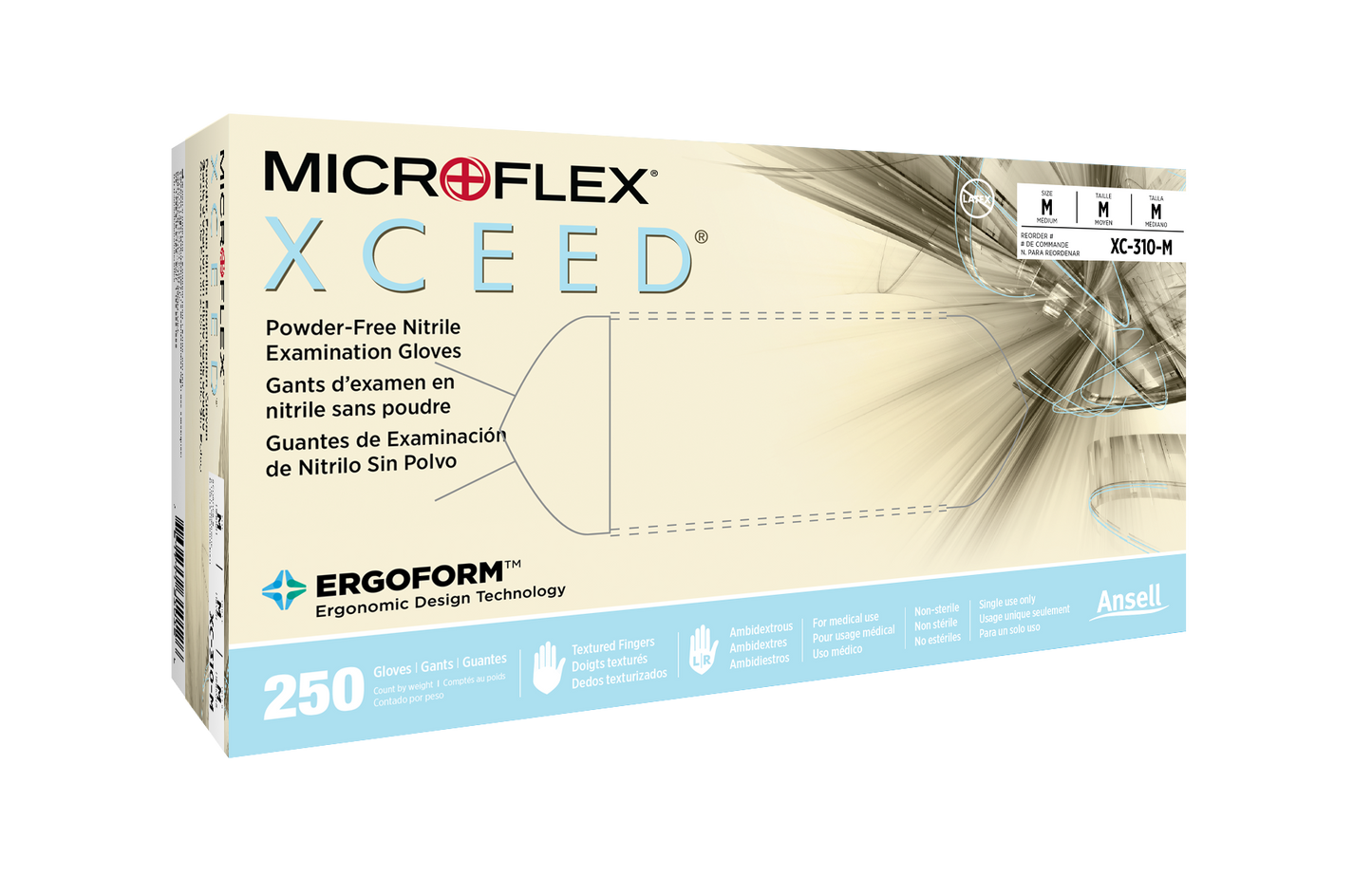 Microflex Xceed Nitrile exam Gloves- 250/box