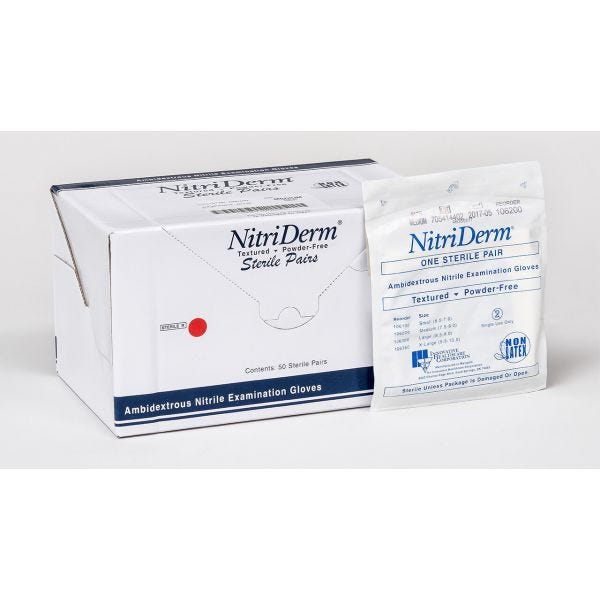 Nitriderm® Sterile Nitrile Exam Gloves
