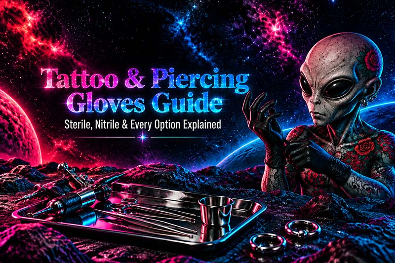 Choosing Gloves for Tattoo and Piercing Work: Sterile, Nitrile, and Every Option Explained