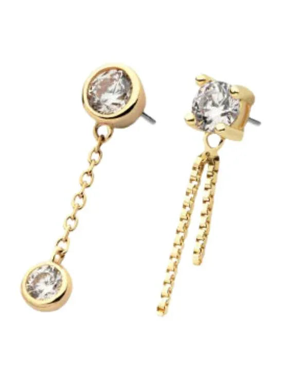 14KT Solid Gold Dangle Tops