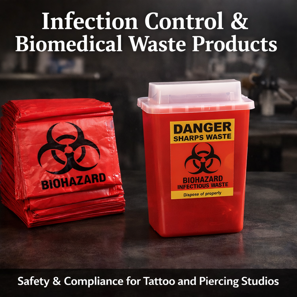 Infection Control & Biomedical Waste Products for Tattoo & Body Piercing Studios