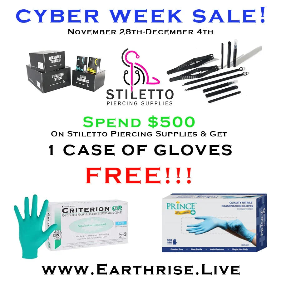 Earthrise Supplies Cyberweek Deals Stiletto Piercing Supplies Prince Nitrile Gloves Criterion Polychloroprene Glvoes