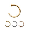 14kt Gold with 2mm Flat Back Nose Ring