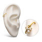 14Kt Yellow Gold Pronged Round CZ Trinity Charm