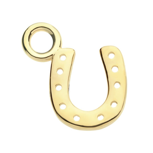 14Kt Yellow Gold Horseshoe Charm