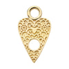 14Kt Yellow Gold Planchette with Hole Charm