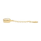 14Kt-Yellow Gold Bezel Set Round CZ Dangle Charm with 10mm Chain