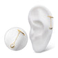 14Kt-Yellow Gold Bezel Set Round CZ Dangle Charm with 10mm Chain