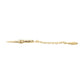 14Kt Yellow Gold 3-Cluster Prong Set Round CZ Dagger Dangle Charm with 10mm Chain