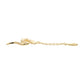 14Kt Yellow Gold Bezel Set Round CZ Snake Dangle Charm with 10mm Chain
