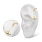 14Kt Yellow Gold Bee Dangle Charm with 10mm Chain