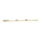 14Kt Yellow Gold Round & Teardrop Shape CZ 3-Tier Dangle Charm with Chains