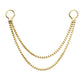 14Kt Yellow Gold 2- Tier Box Chain with Rings