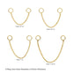 14Kt Yellow Gold Box Chain with Rings