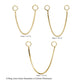 14Kt Yellow Gold Box Chain with Rings