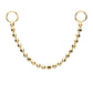 14Kt Yellow Gold Bead Chain with Rings