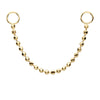 14Kt Yellow Gold Bead Chain with Rings
