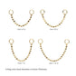 14Kt Yellow Gold Bead Chain with Rings
